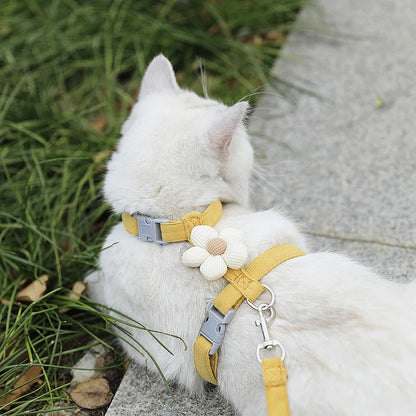 Adjustable Cat & Dog Harness with Leash Set
