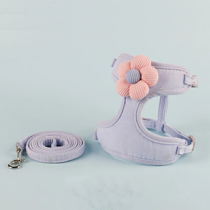 Adjustable Cat & Dog Harness with Leash Set