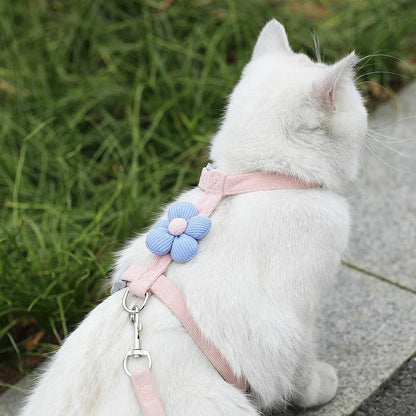 Adjustable Cat & Dog Harness with Leash Set