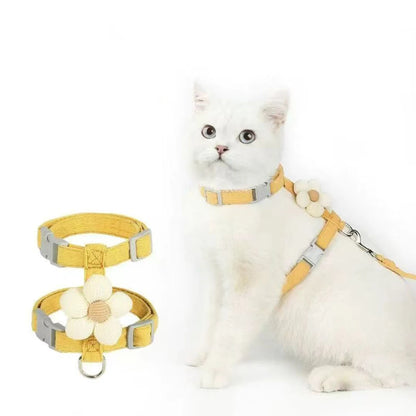 Adjustable Cat & Dog Harness with Leash Set