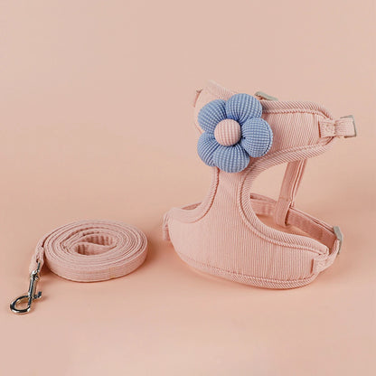 Adjustable Cat & Dog Harness with Leash Set